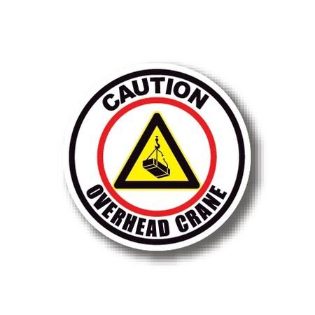 Ergomat 30in CIRCLE SIGNS - Caution Overhead Crane DSV-SIGN 900 #1511 -UEN